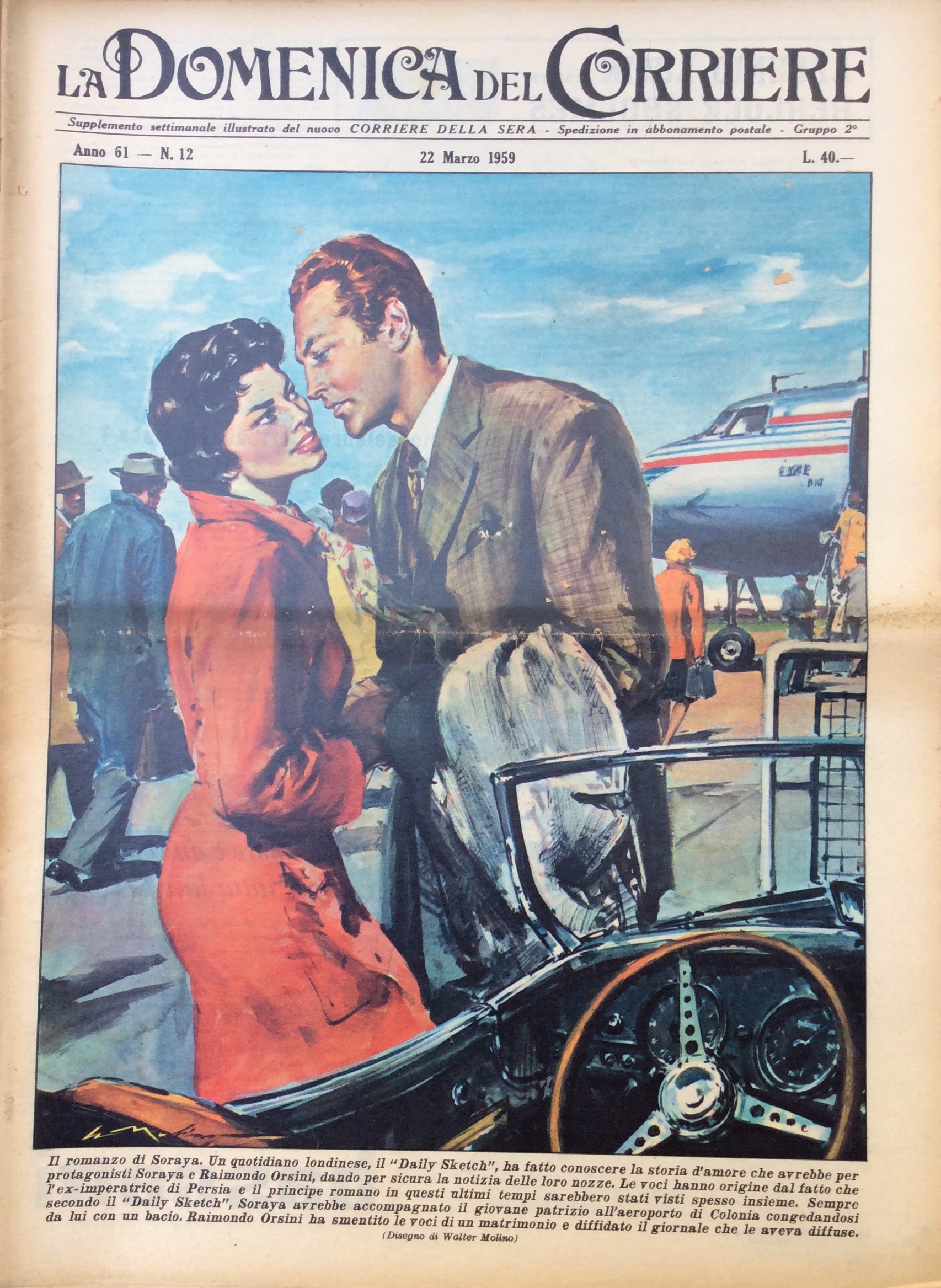 LA DOMENICA DEL CORRIERE. 29 Marzo 1959. Anno 61 - …