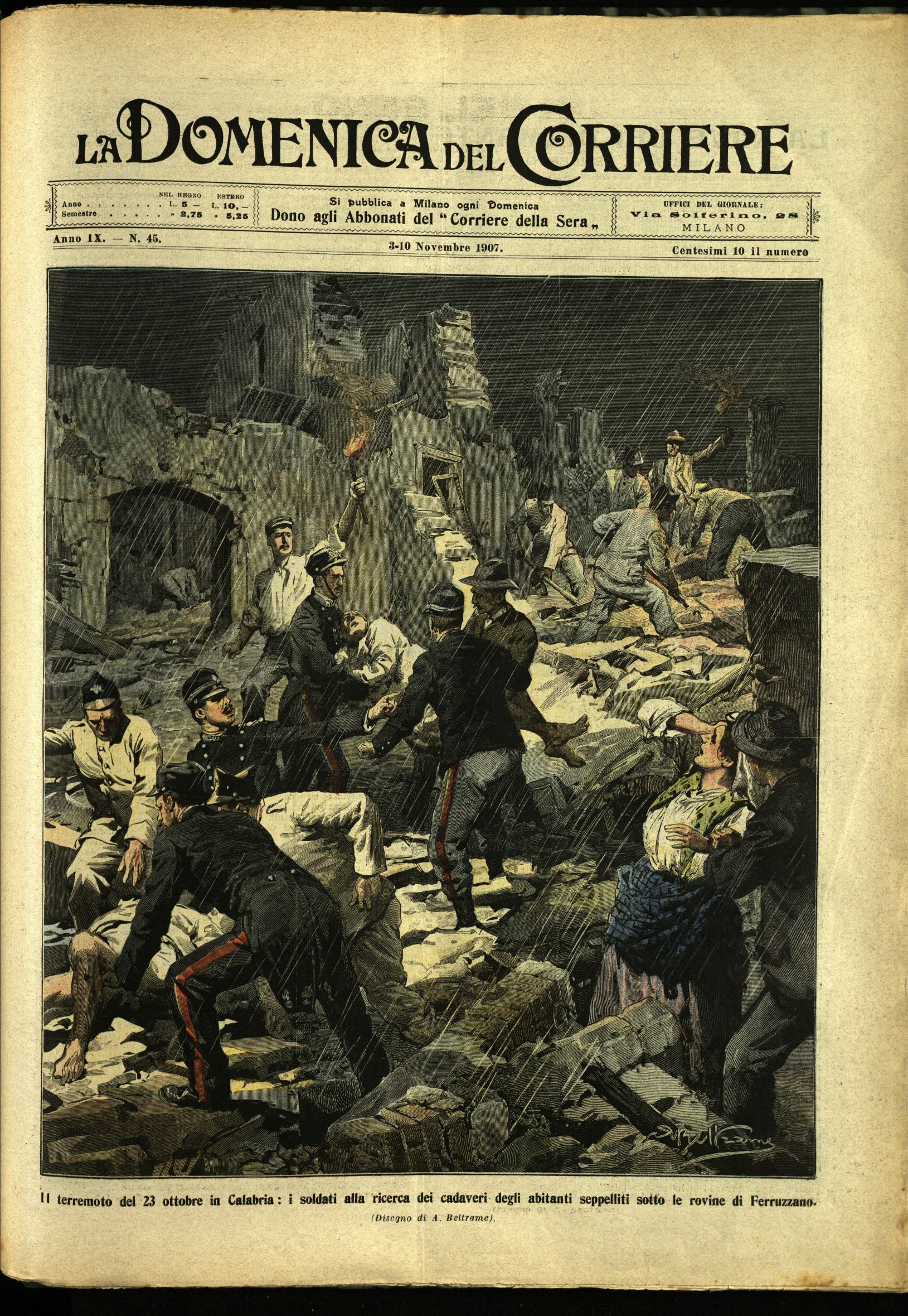 LA DOMENICA DEL CORRIERE. 3 - 10 Novembre 1907. Anno …