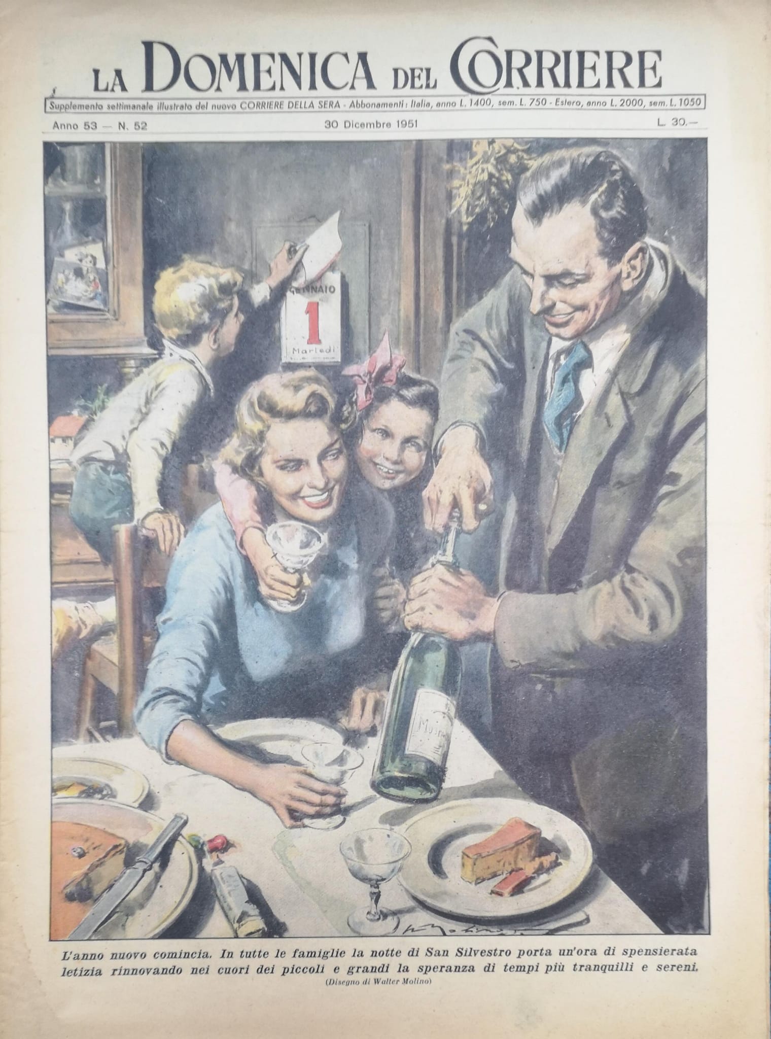 LA DOMENICA DEL CORRIERE 30 Dicembre 1951 Anno LIII - …