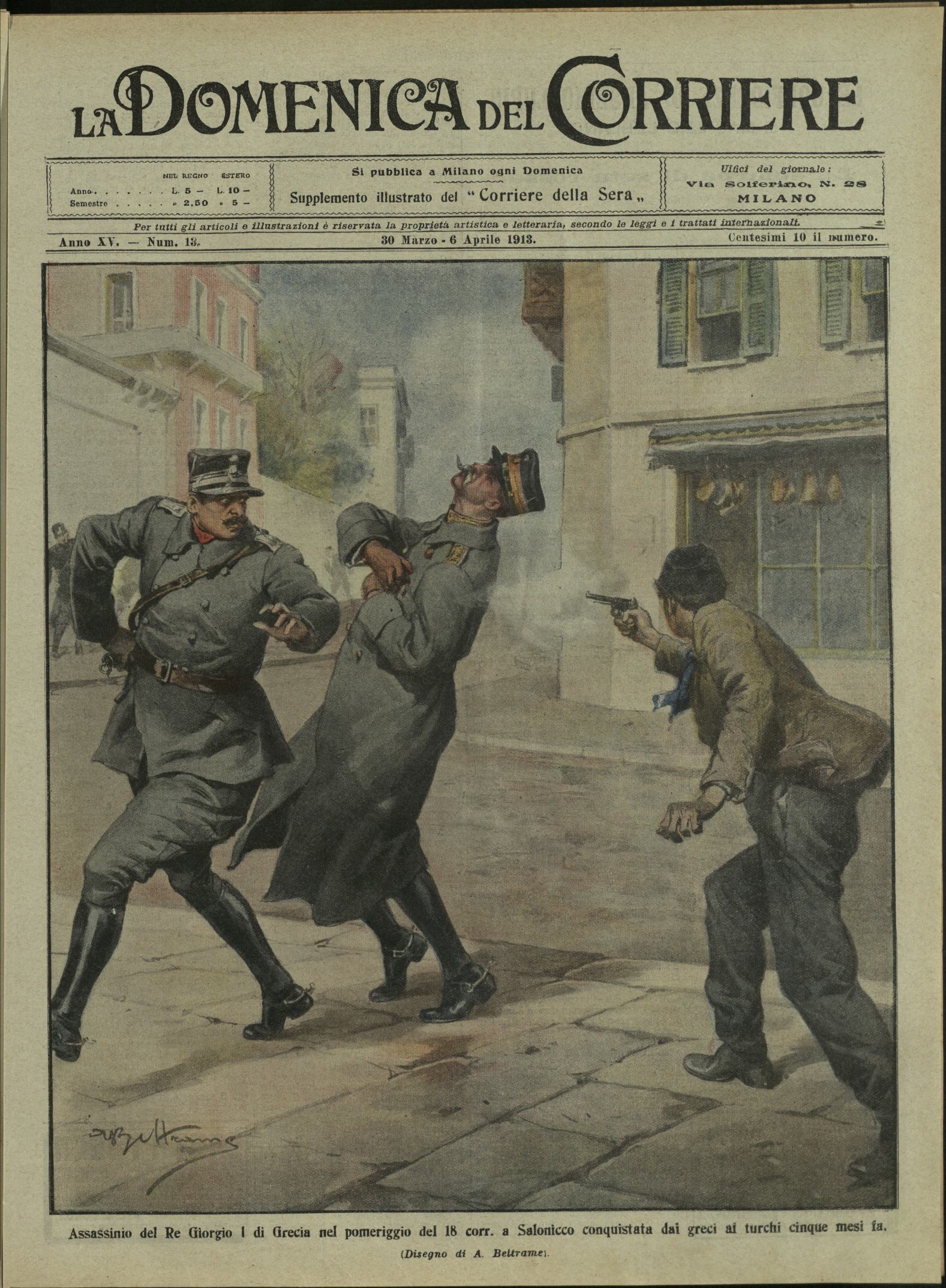 LA DOMENICA DEL CORRIERE. 30 Marzo - 6 Aprile 1913. …