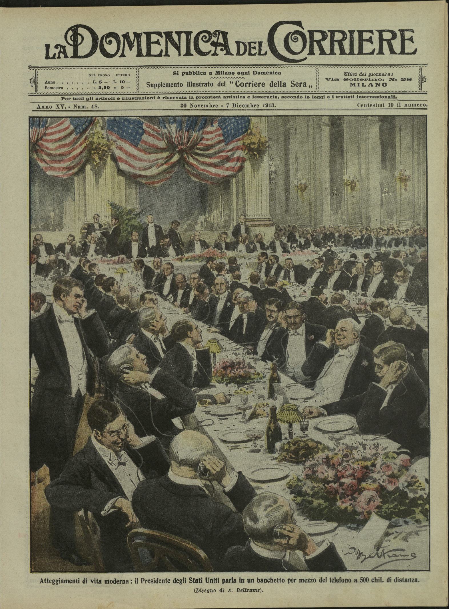 LA DOMENICA DEL CORRIERE. 30 Novembre - 7 dicembre 1913. …
