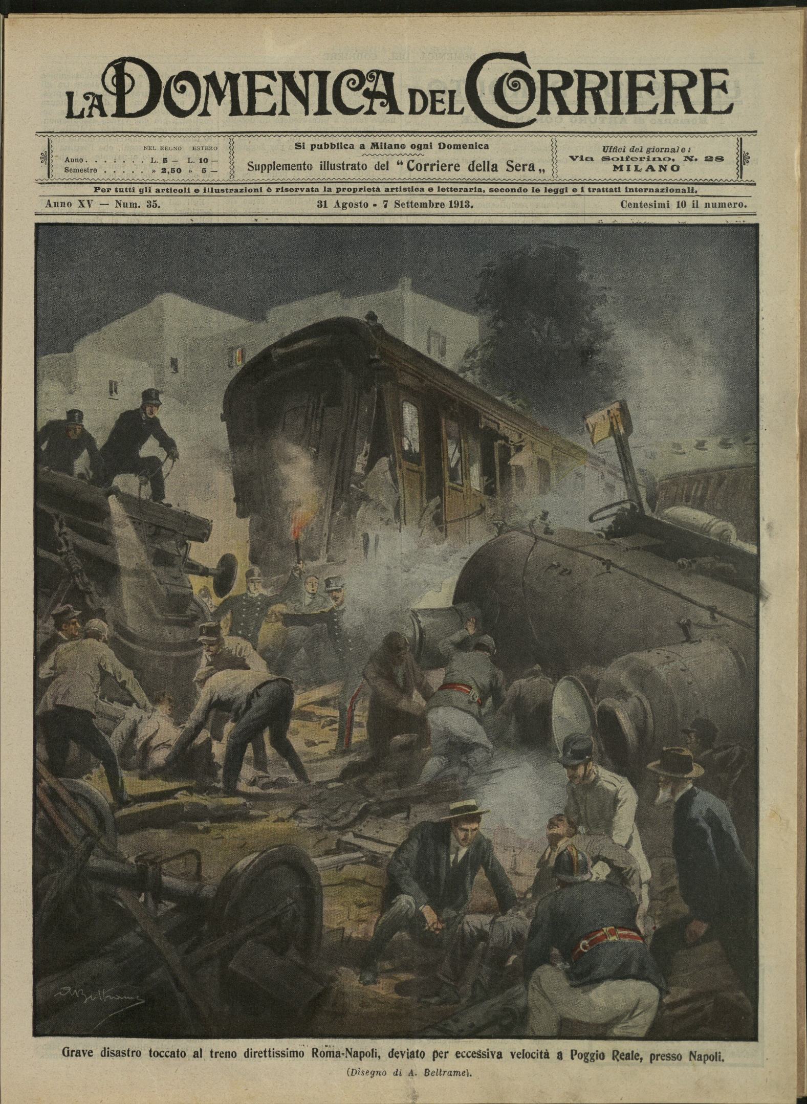 LA DOMENICA DEL CORRIERE. 31 Agosto - 7 settembre 1913. …