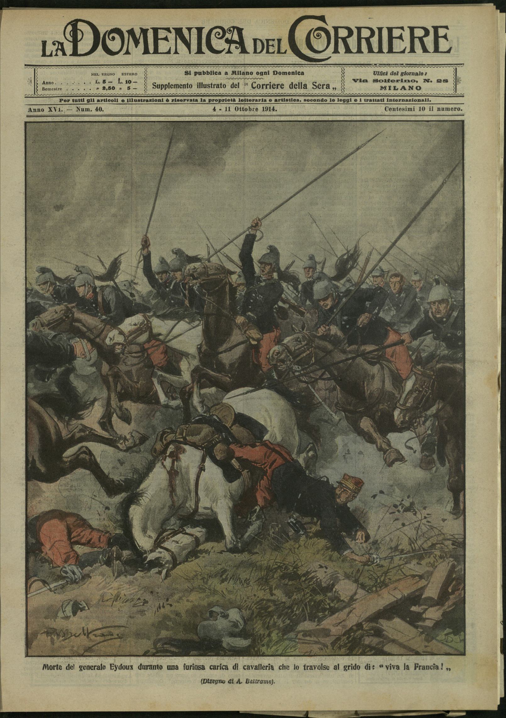 LA DOMENICA DEL CORRIERE 4 - 11 Ottobre 1914 Anno …