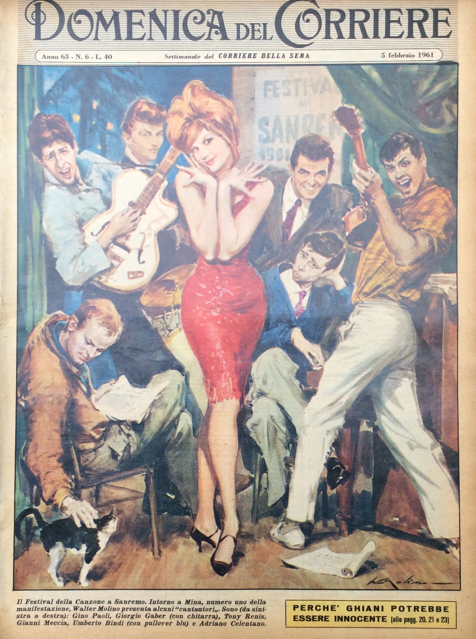 LA DOMENICA DEL CORRIERE 5 Febbraio 1961 Anno 63 - …