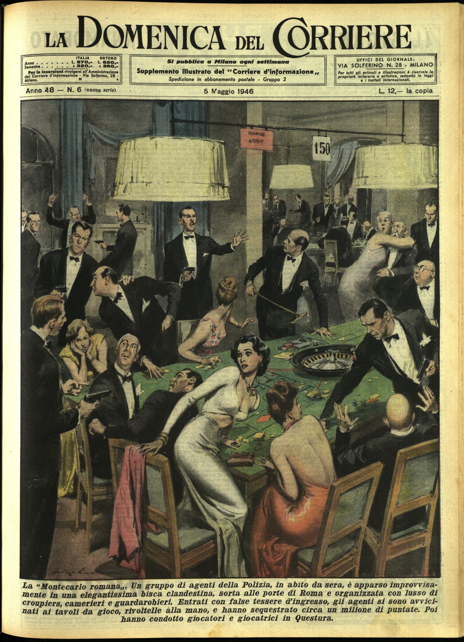 LA DOMENICA DEL CORRIERE. 5 maggio 1946. Anno XLVIII - …