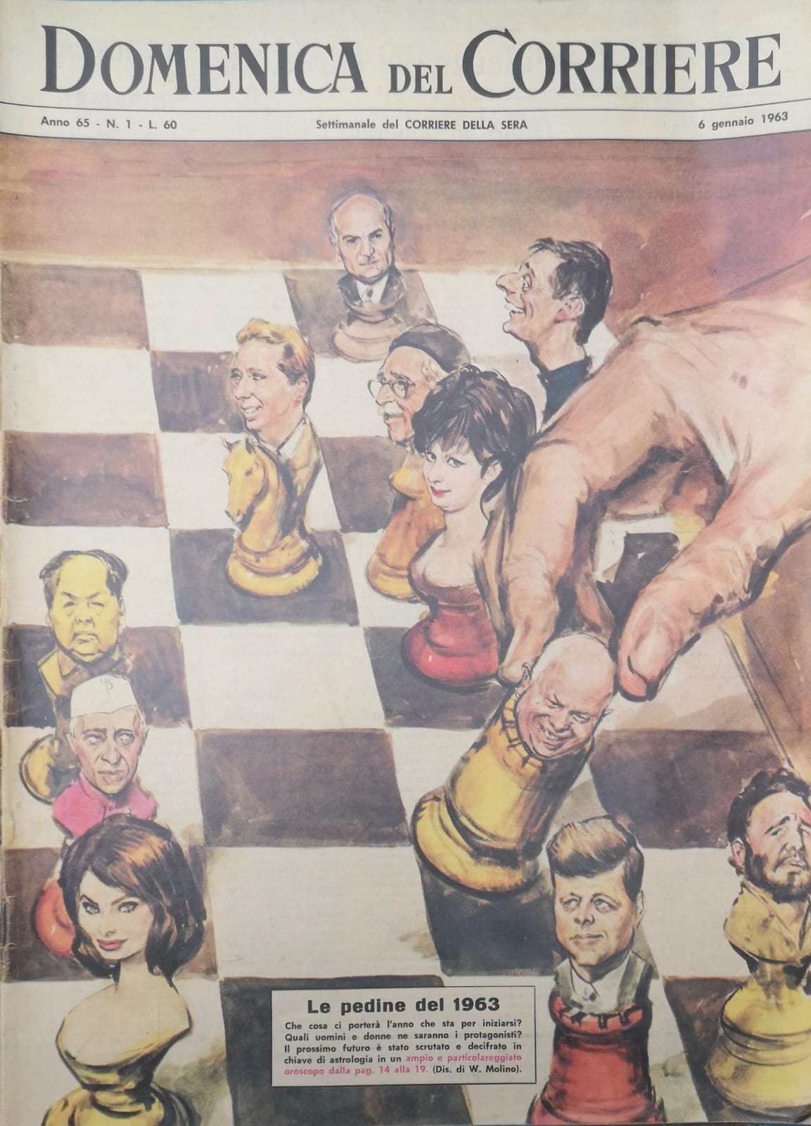 LA DOMENICA DEL CORRIERE 6 Gennaio 1963 Anno 65 - …