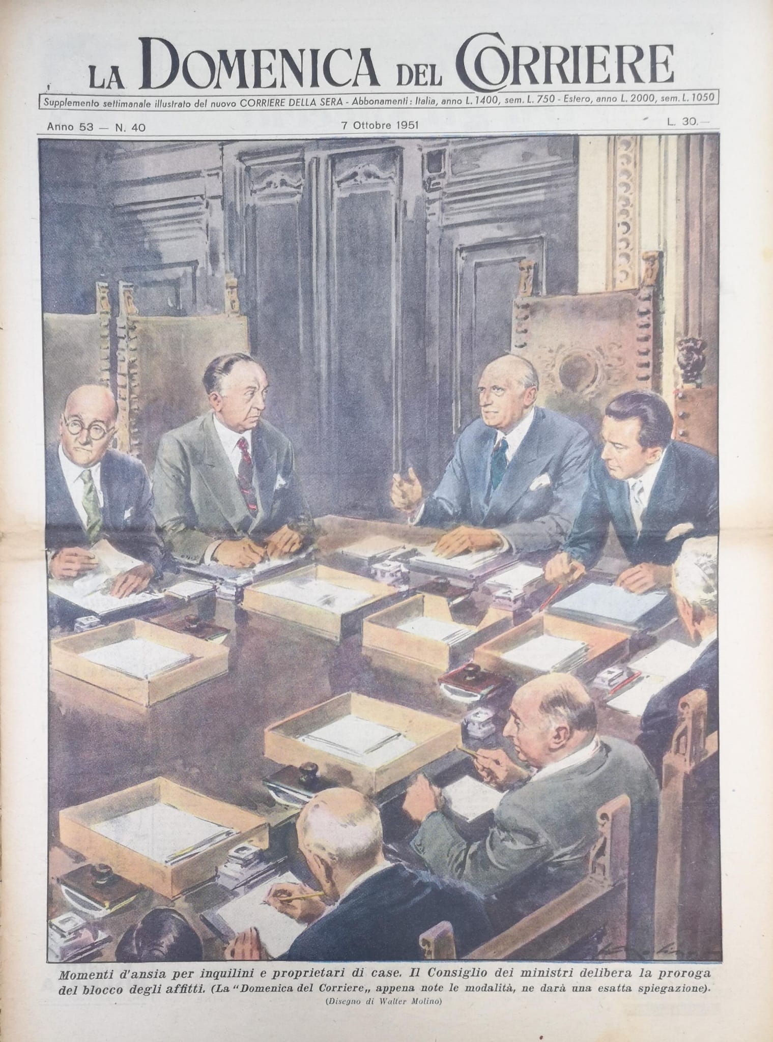 LA DOMENICA DEL CORRIERE 7 ottobre 1951 Anno LIII - …