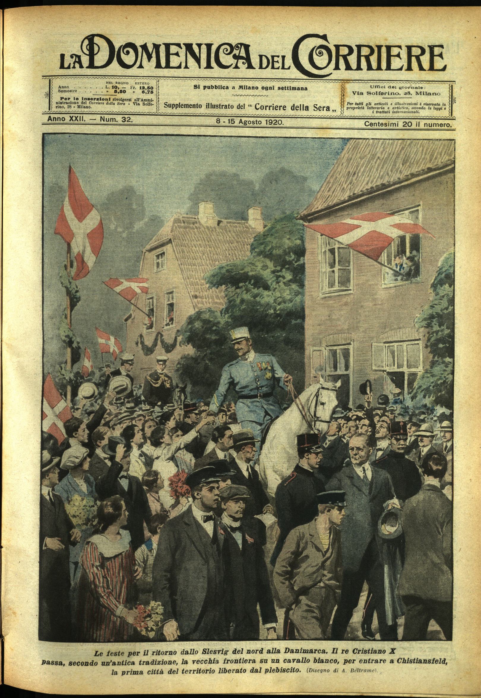 LA DOMENICA DEL CORRIERE. 8 - 15 agosto 1920. Anno …