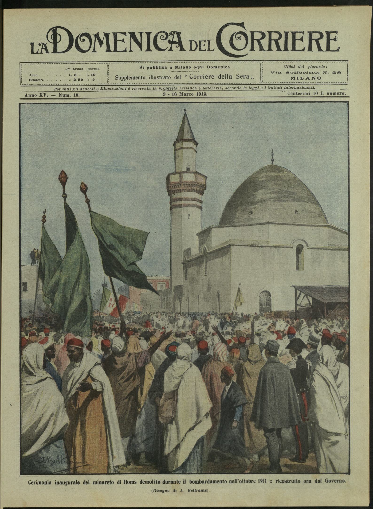 LA DOMENICA DEL CORRIERE. 9 - 16 Marzo 1913. Anno …