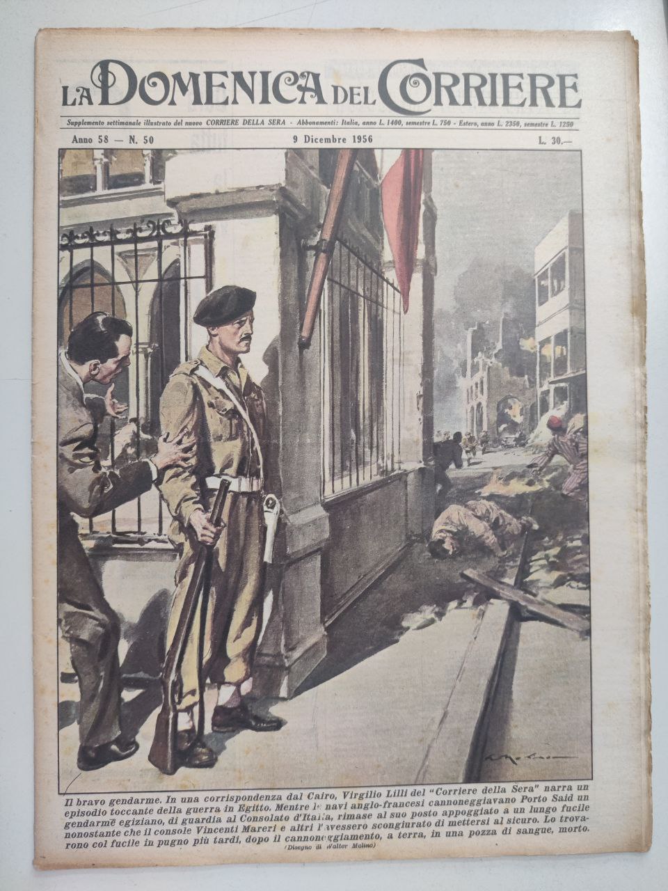 LA DOMENICA DEL CORRIERE 9 dicembre 1956 Anno 58 - …