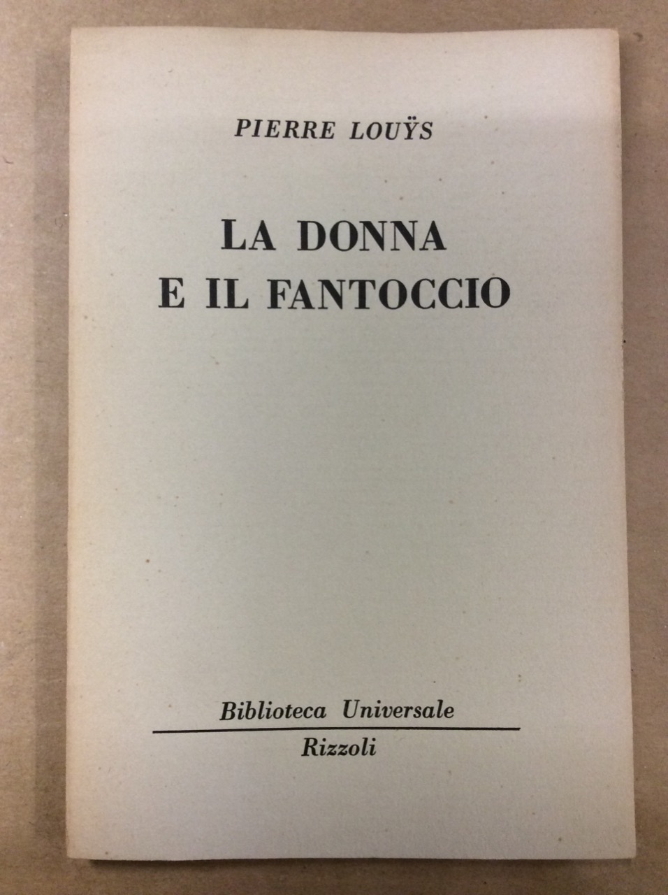 LA DONNA E IL FANTOCCIO.
