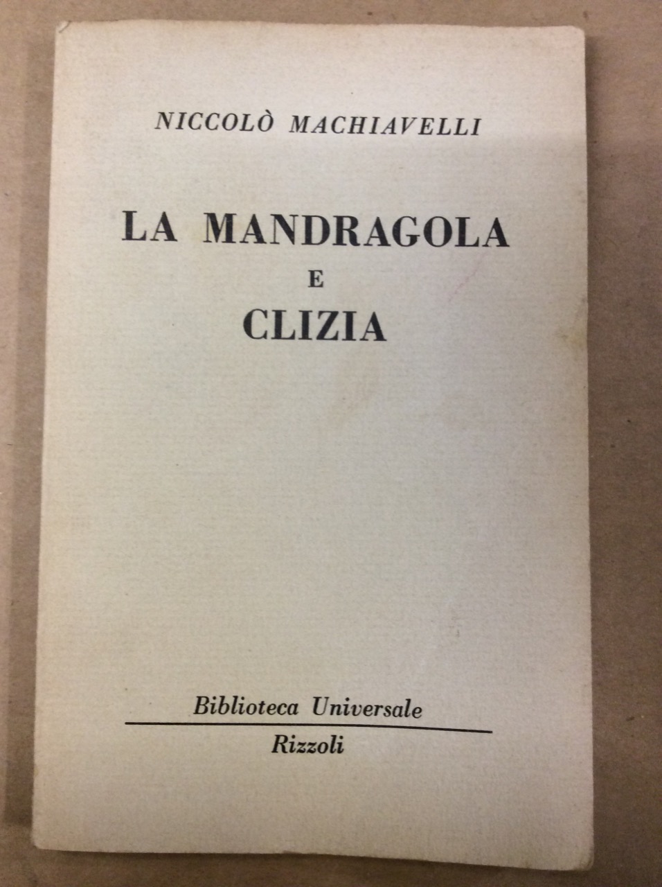 LA MANDRAGOLA - CLIZIA.