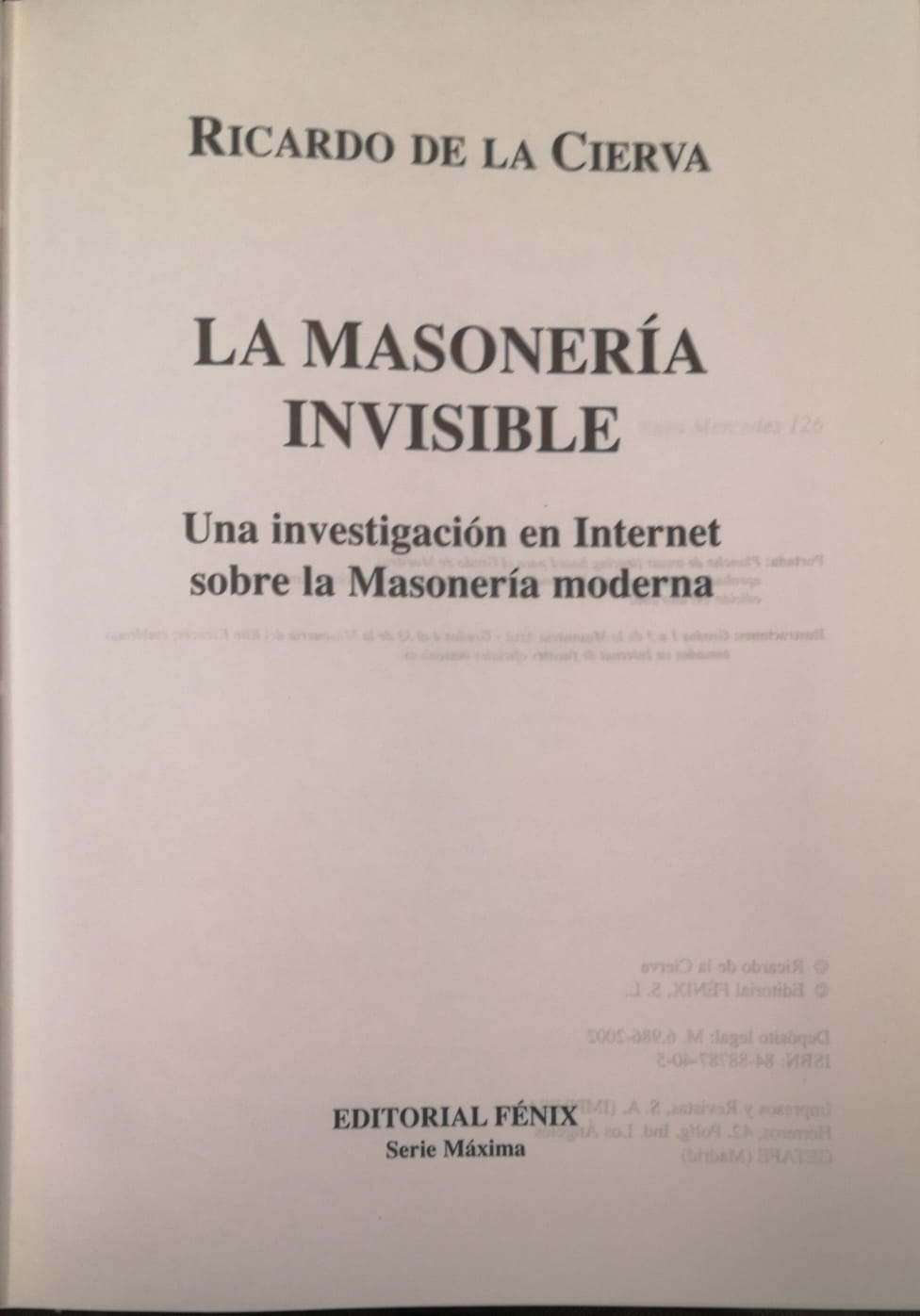 LA MASONERIA INVISIBLE : UNA INVESTIGACION EN INTERNET SOBRE LA …