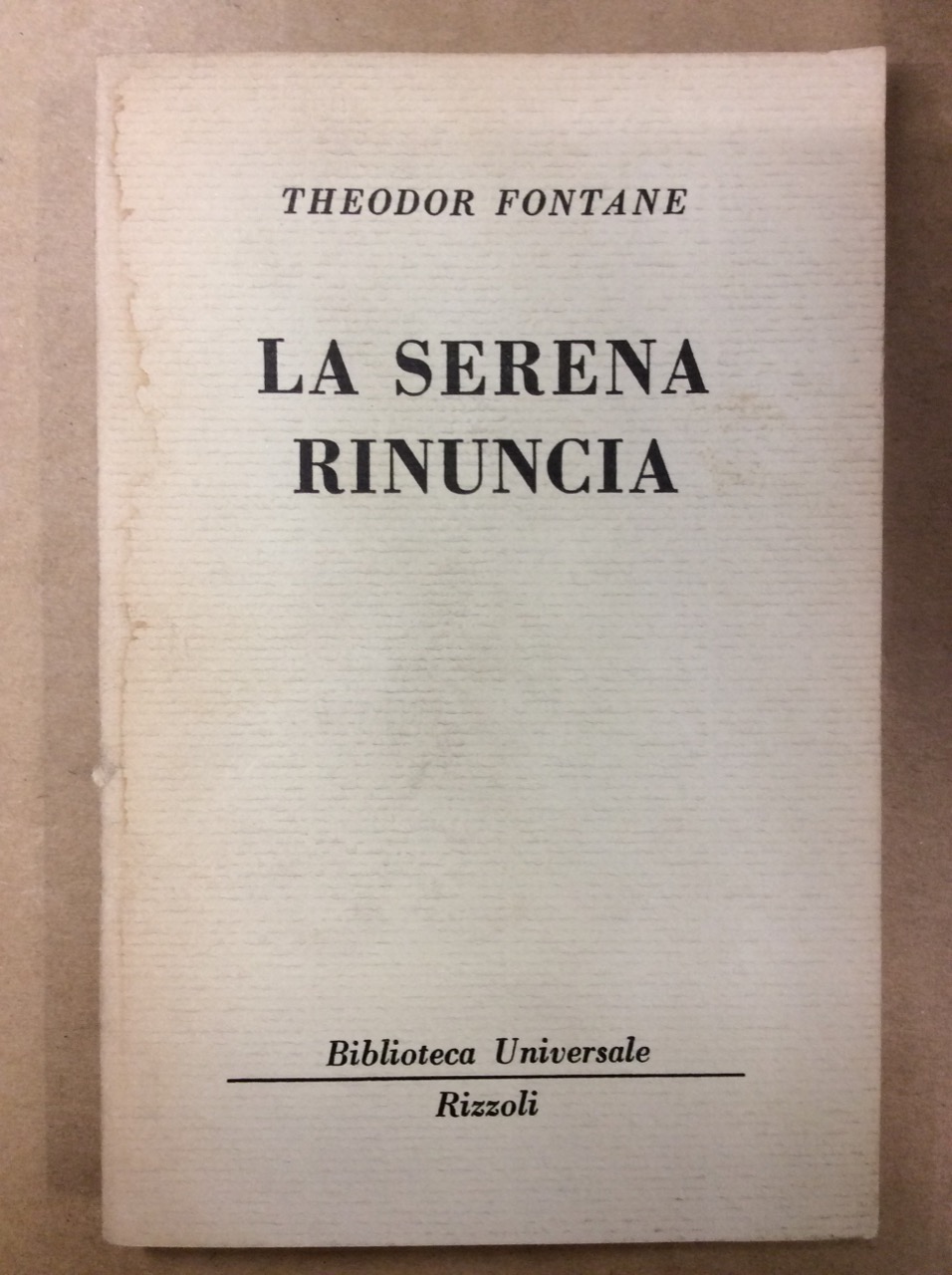 LA SERENA RINUNCIA.