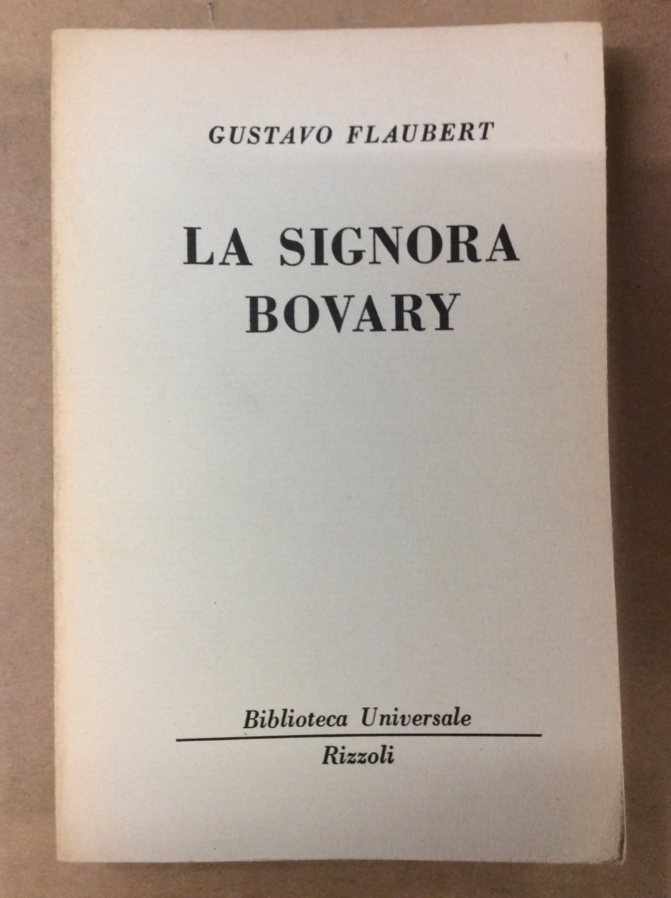 LA SIGNORA BOVARY.