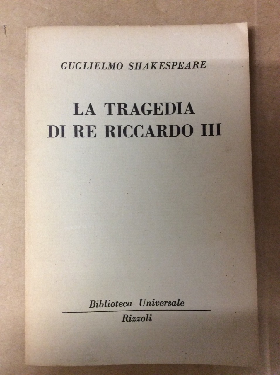 LA TRAGEDIA DI RE RICCARDO III (STORIE INGLESI, VI).