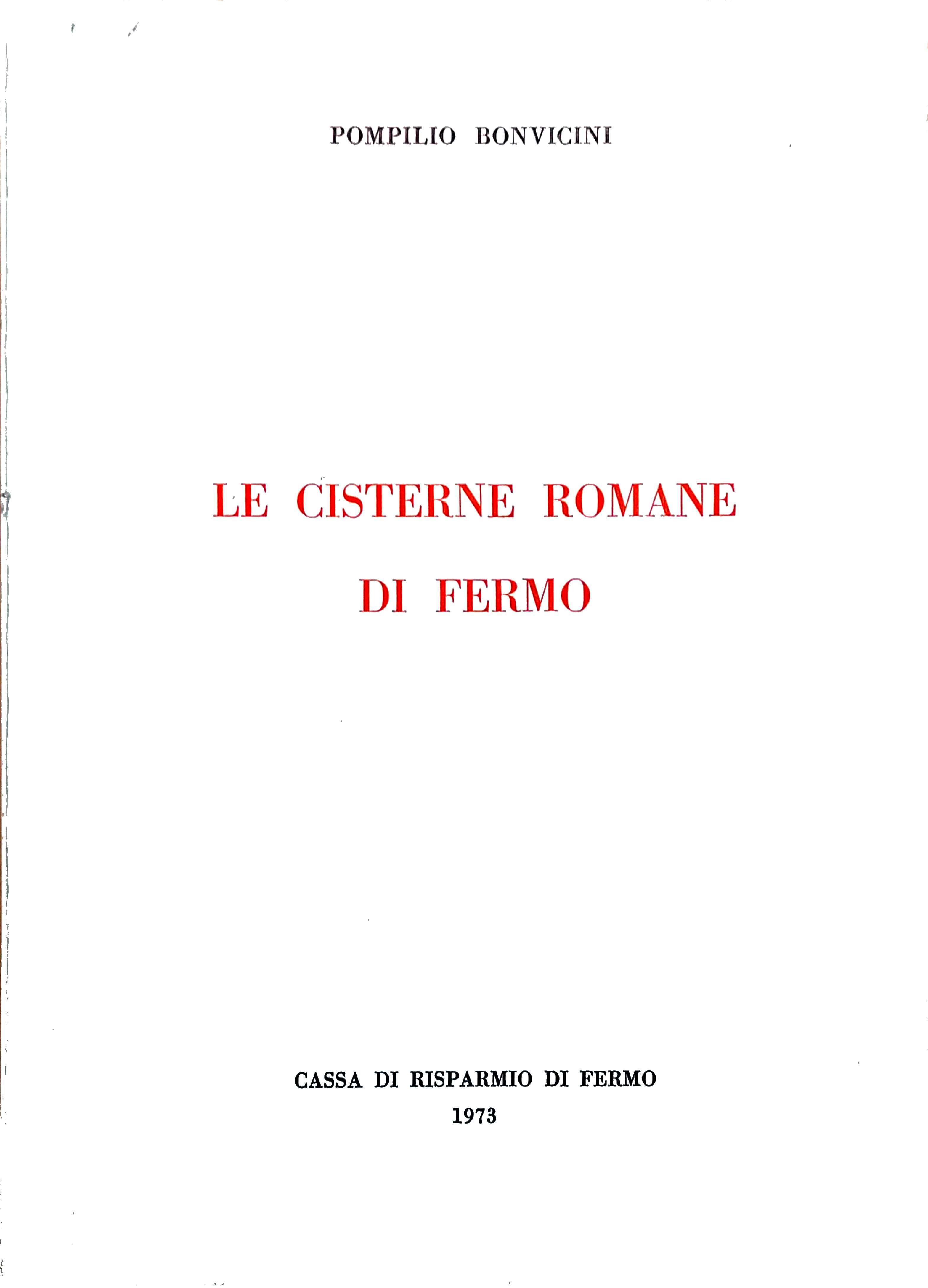 LE CISTERNE ROMANE DI FERMO.