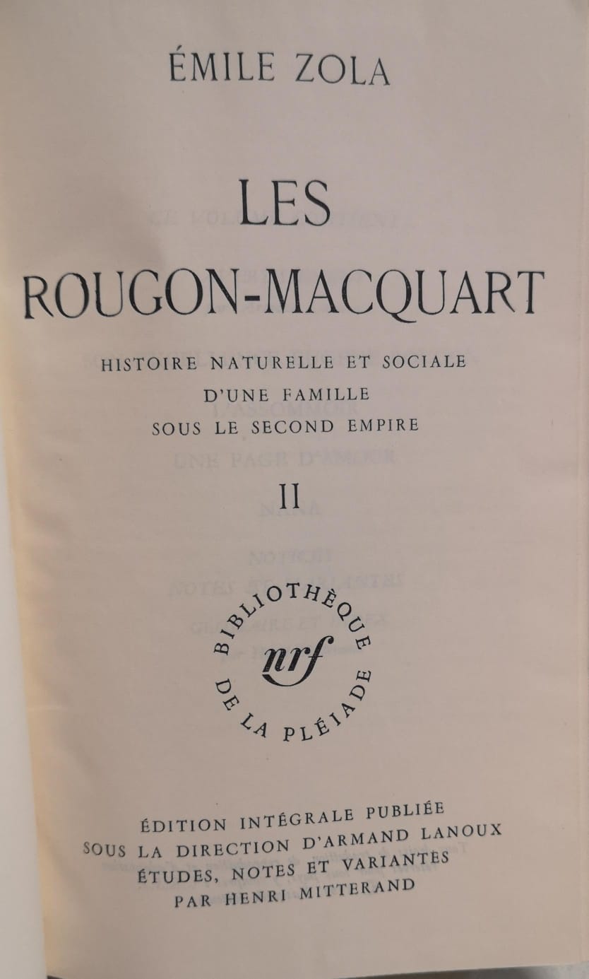 LES ROUGON-MACQUART. Tome II. - Histoire naturelle et sociale d'une …