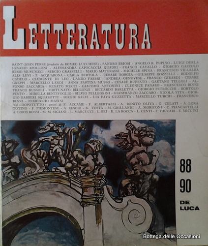 LETTERATURA. N. 88-90. - Rivista di lettere e di arte …