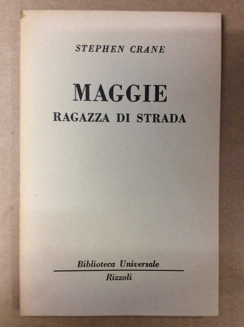 MAGGIE, RAGAZZA DI STRADA.