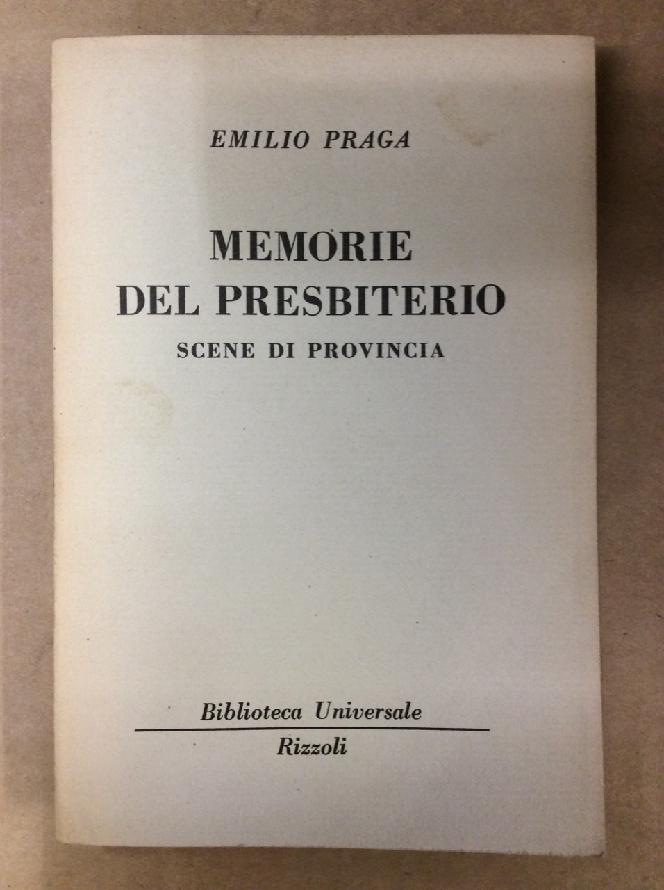 MEMORIE DEL PRESBITERIO, SCENE DI PROVINCIA.