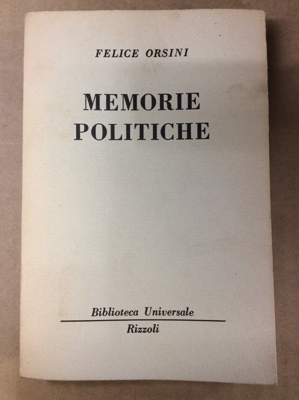MEMORIE POLITICHE.