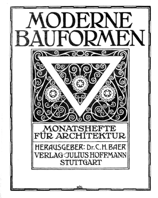 MODERNE BAUFORMEN. FULL YEAR 1927. - Monatshefte fur Architektur und …