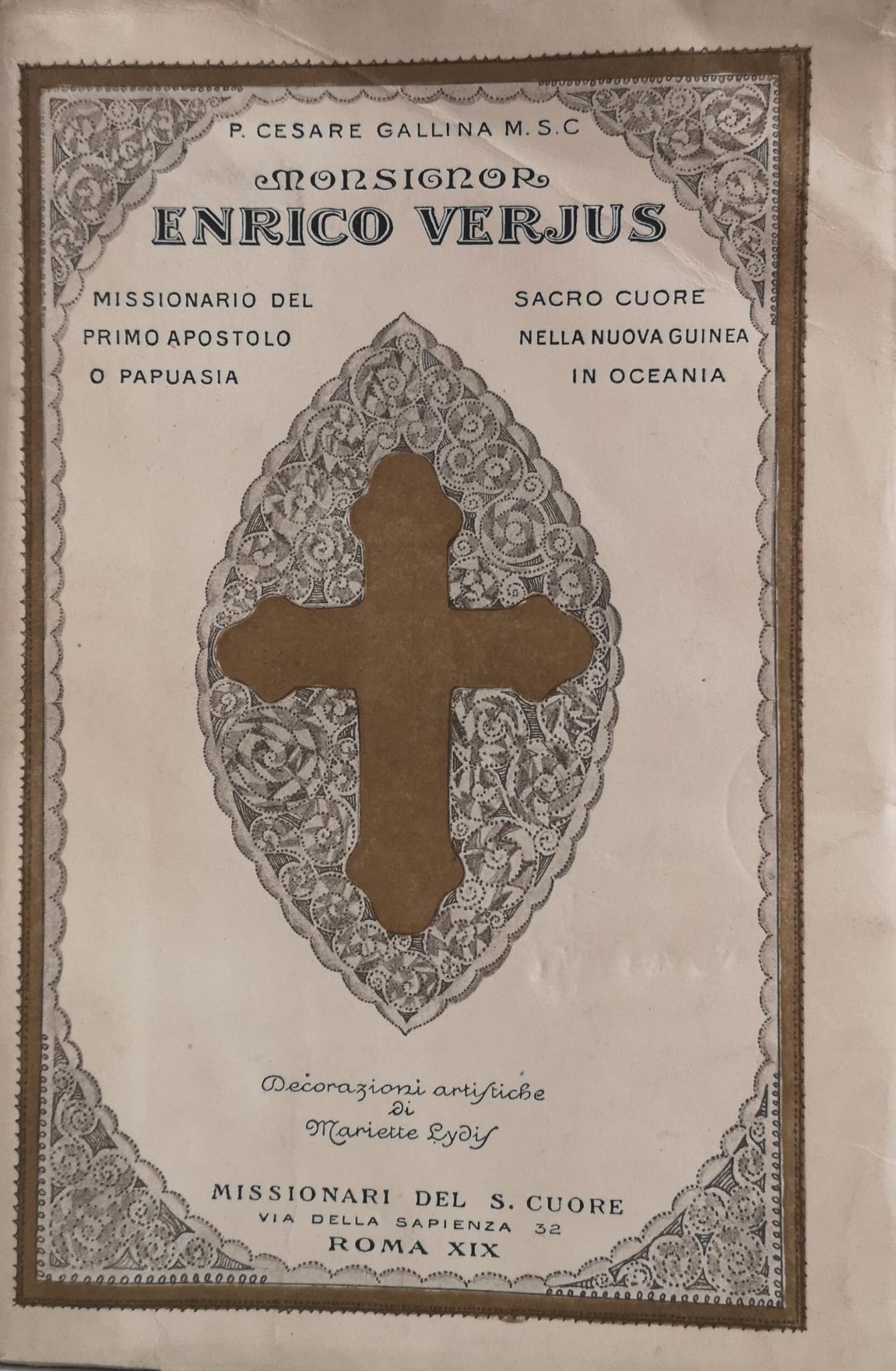 MONSIGNOR ENRICO VERJUS MISSIONARIO DEL S. CUORE, PRIMO APOSTOLO DELLA …