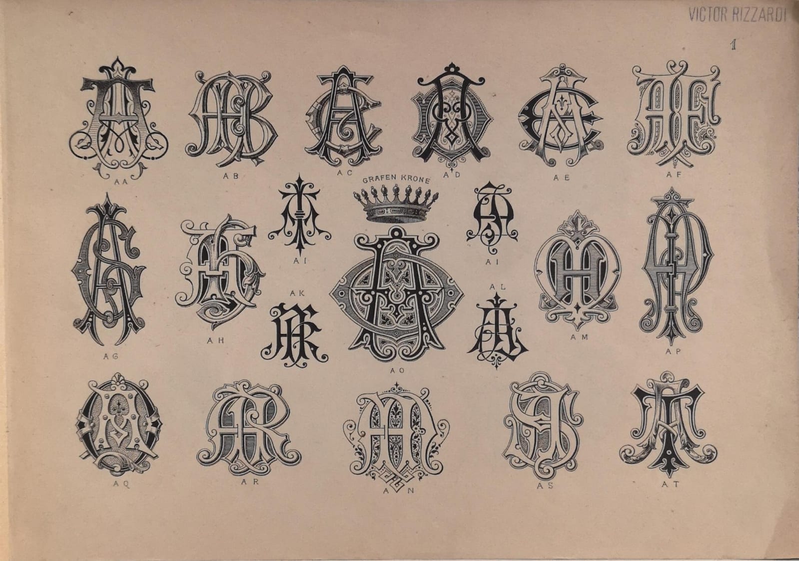 NEUES VOLLSTANDIGES MONOGRAMM ALPHABET. HEFT I.