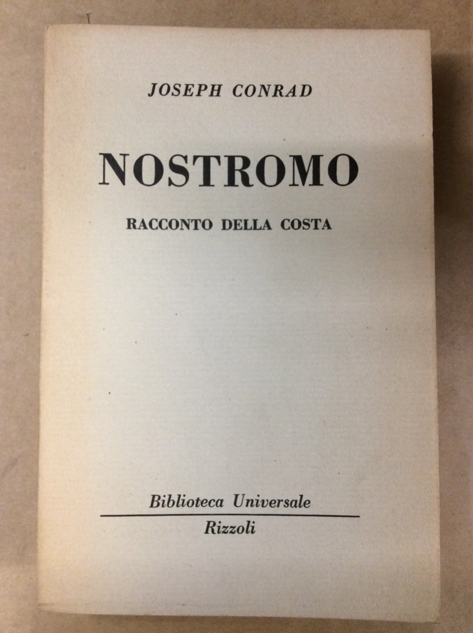 NOSTROMO: RACCONTO DELLA COSTA.