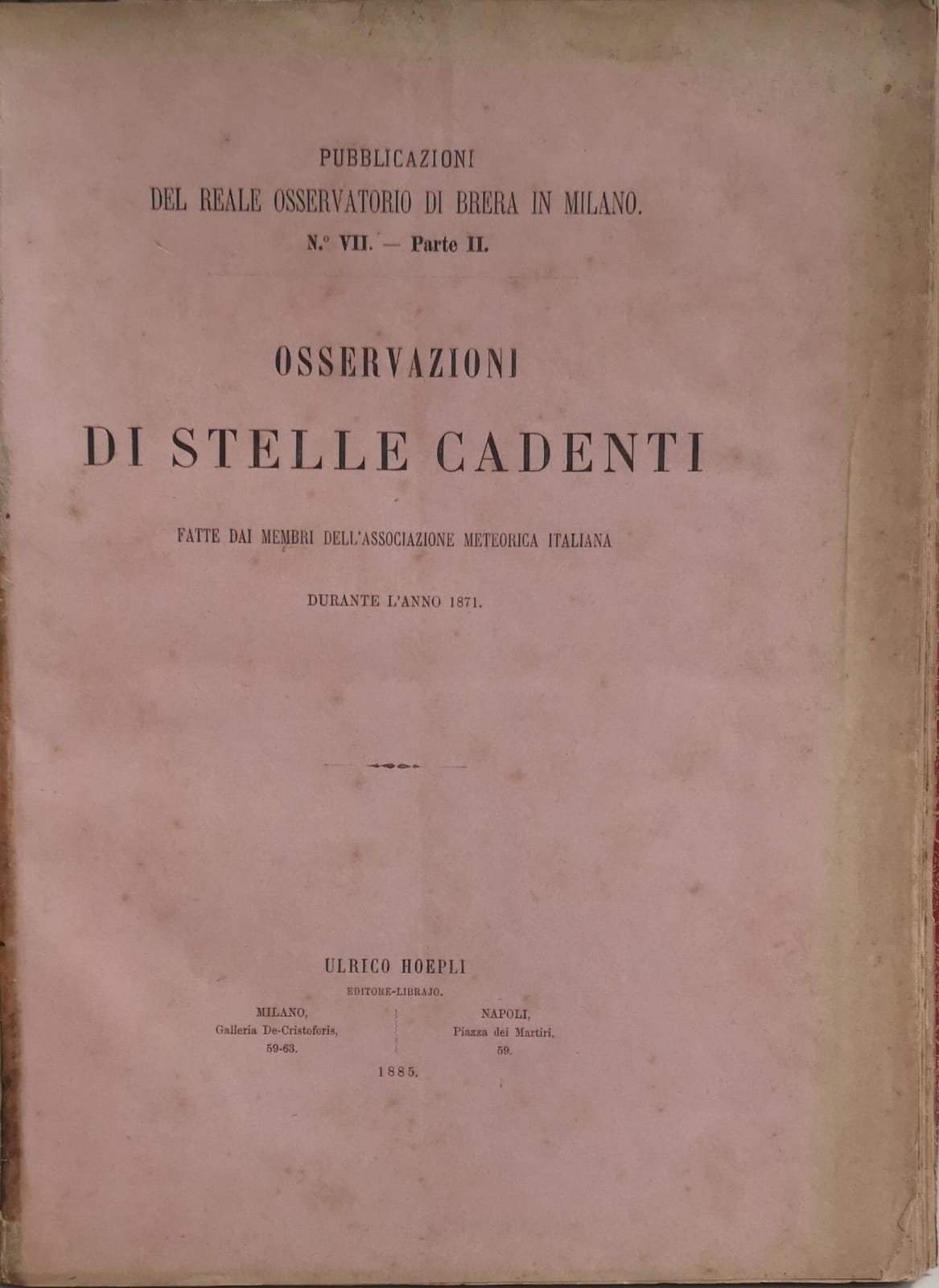 OSSERVAZIONI DI STELLE CADENTI FATTE DAI MEMBRI DELL'ASSOCIAZIONE METEORICA ITALIANA …