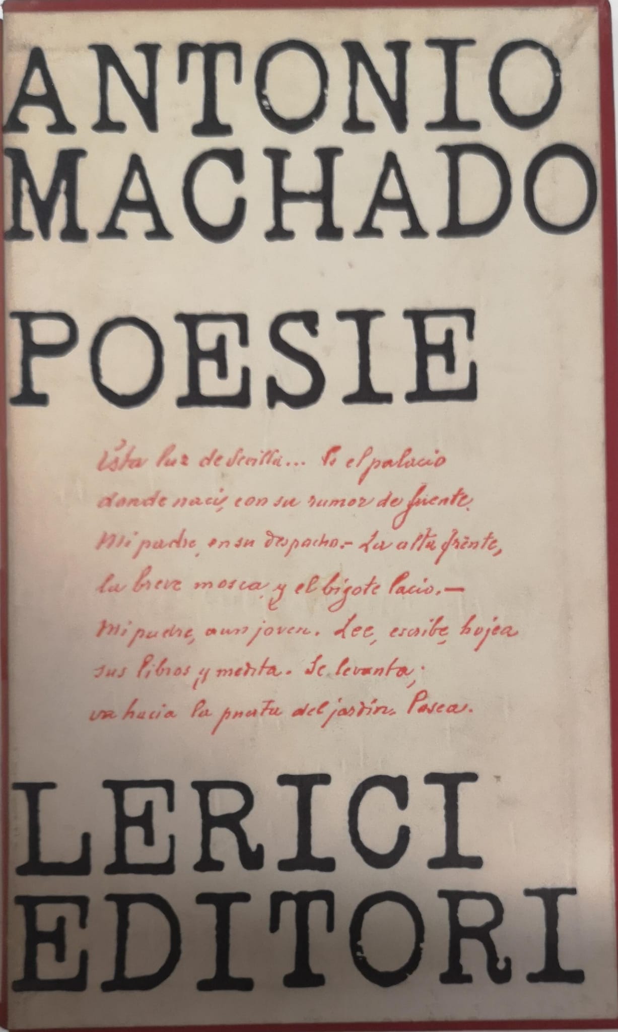 POESIE DI ANTONIO MACHADO.
