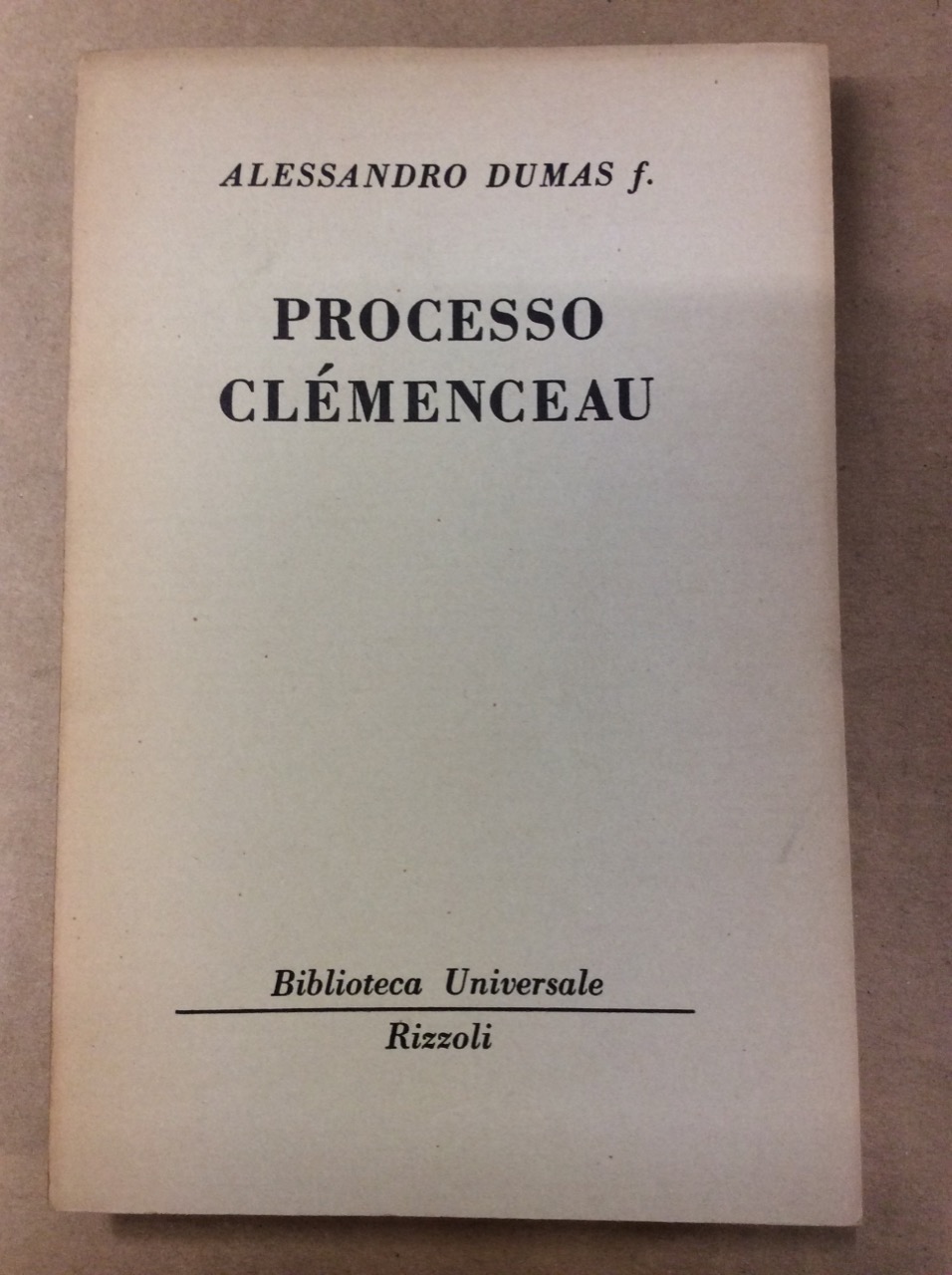 PROCESSO CLEMENCEAU: MEMORIALE DELL'IMPUTATO.