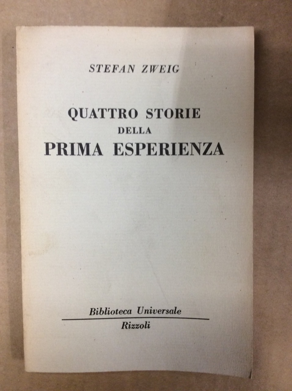 QUATTRO STORIE DELLA PRIMA ESPERIENZA.