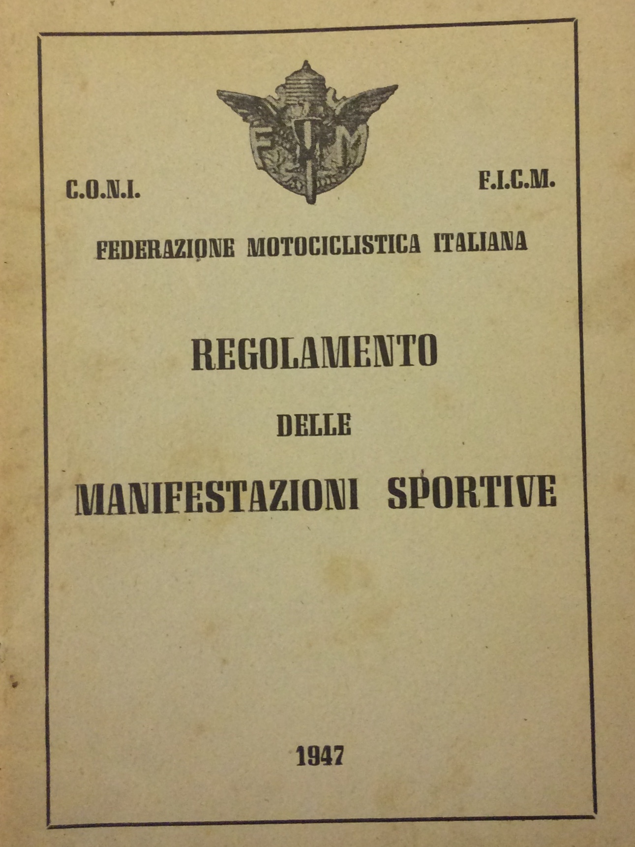 REGOLAMENTO DELLE MANIFESTAZIONI SPORTIVE. - Compilazione della Commissione Sportiva Nazionale.