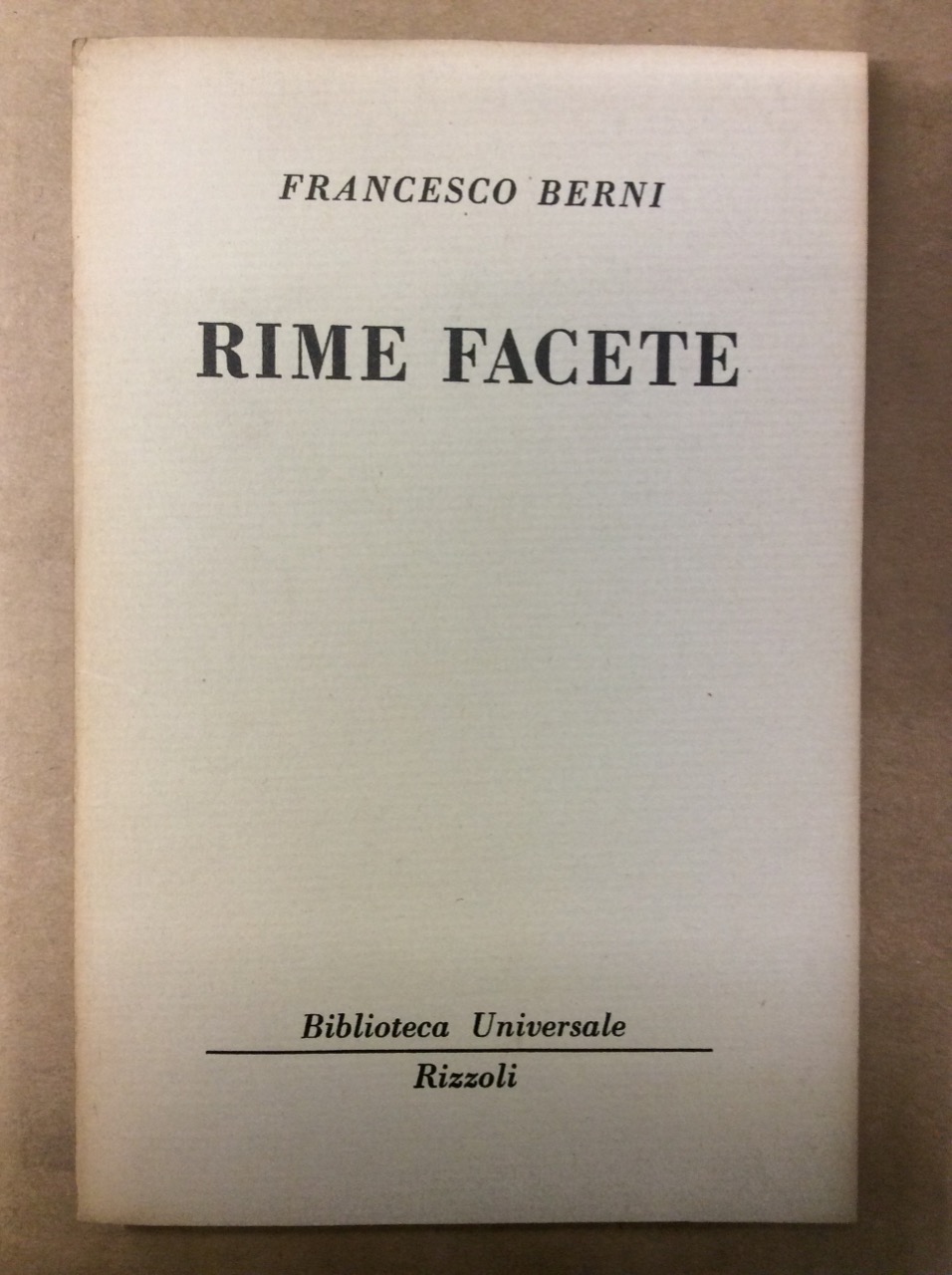 RIME FACETE.
