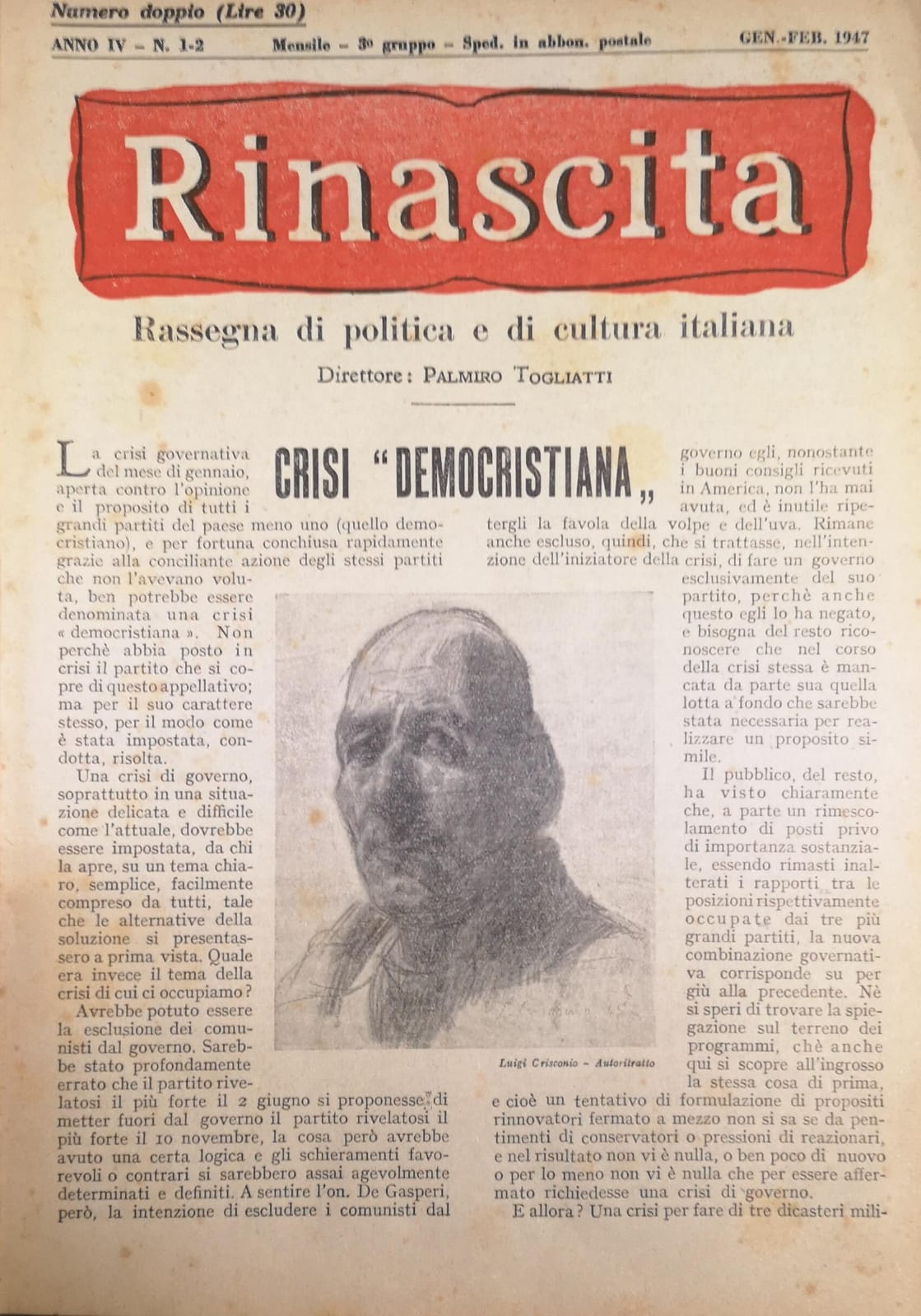 RINASCITA. ANNATA 1947.
