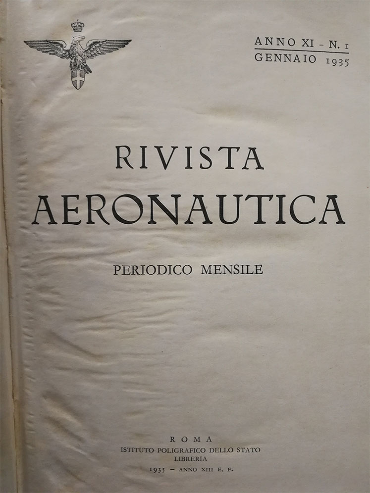 RIVISTA AERONAUTICA. ANNO 1935. - Mensile.