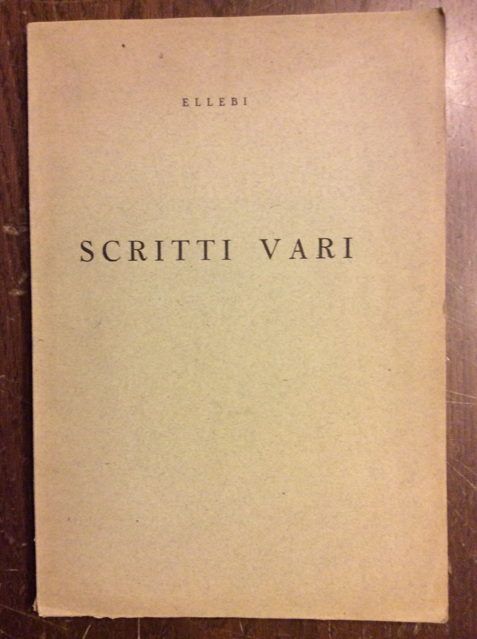 SCRITTI VARI.