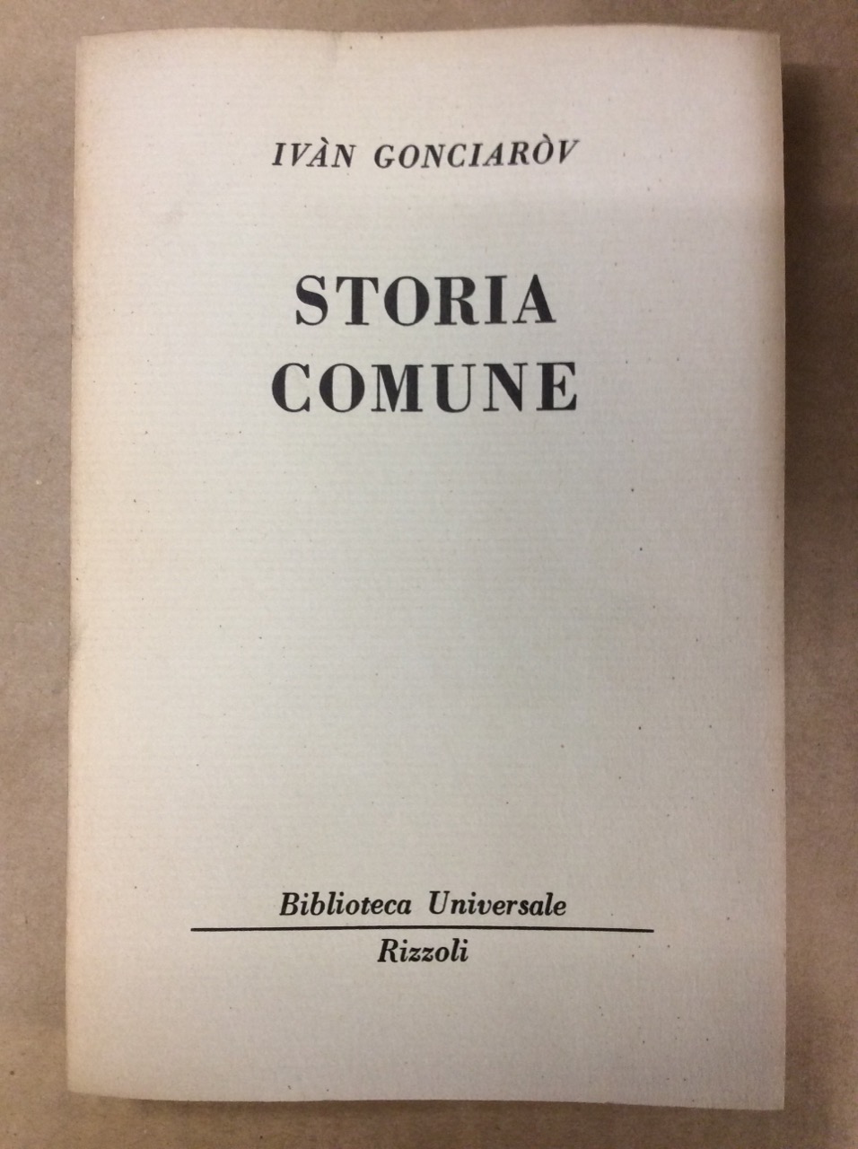STORIA COMUNE.