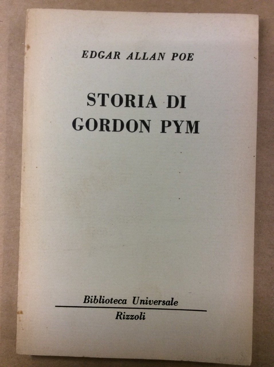 STORIA DI GORDON PYM.