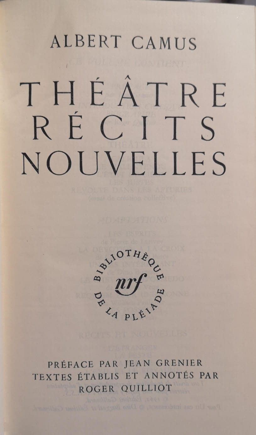 THEATRE. RECITS. NOUVELLES.