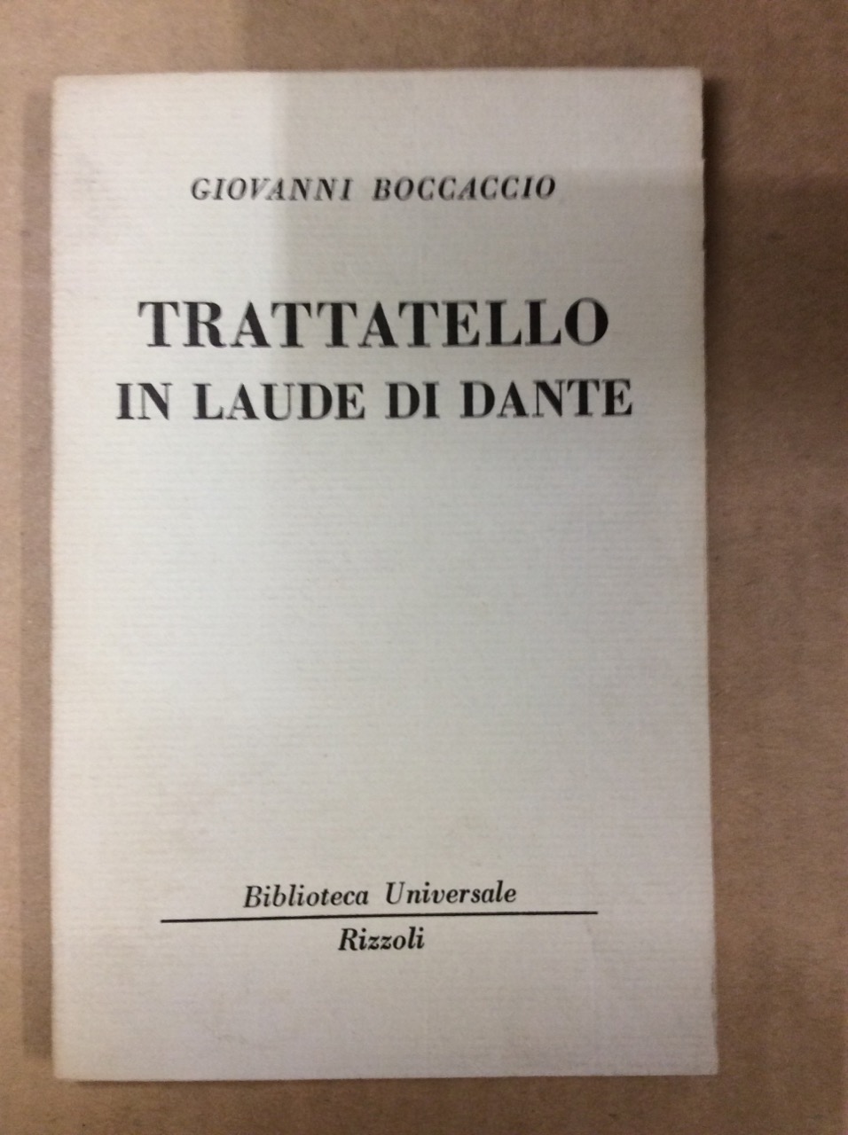 TRATTATELLO IN LAUDE DI DANTE.