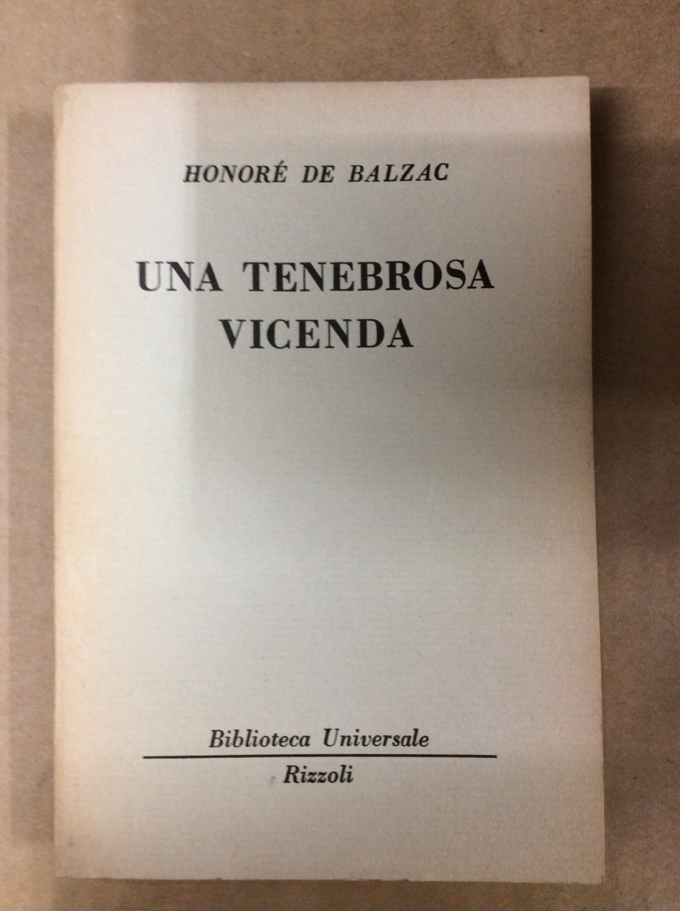 UNA TENEBROSA VICENDA.
