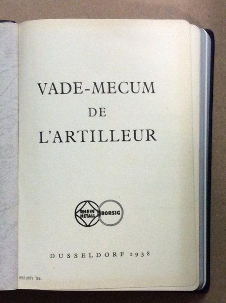 VADE-MECUM DE L'ARTILLEUR.