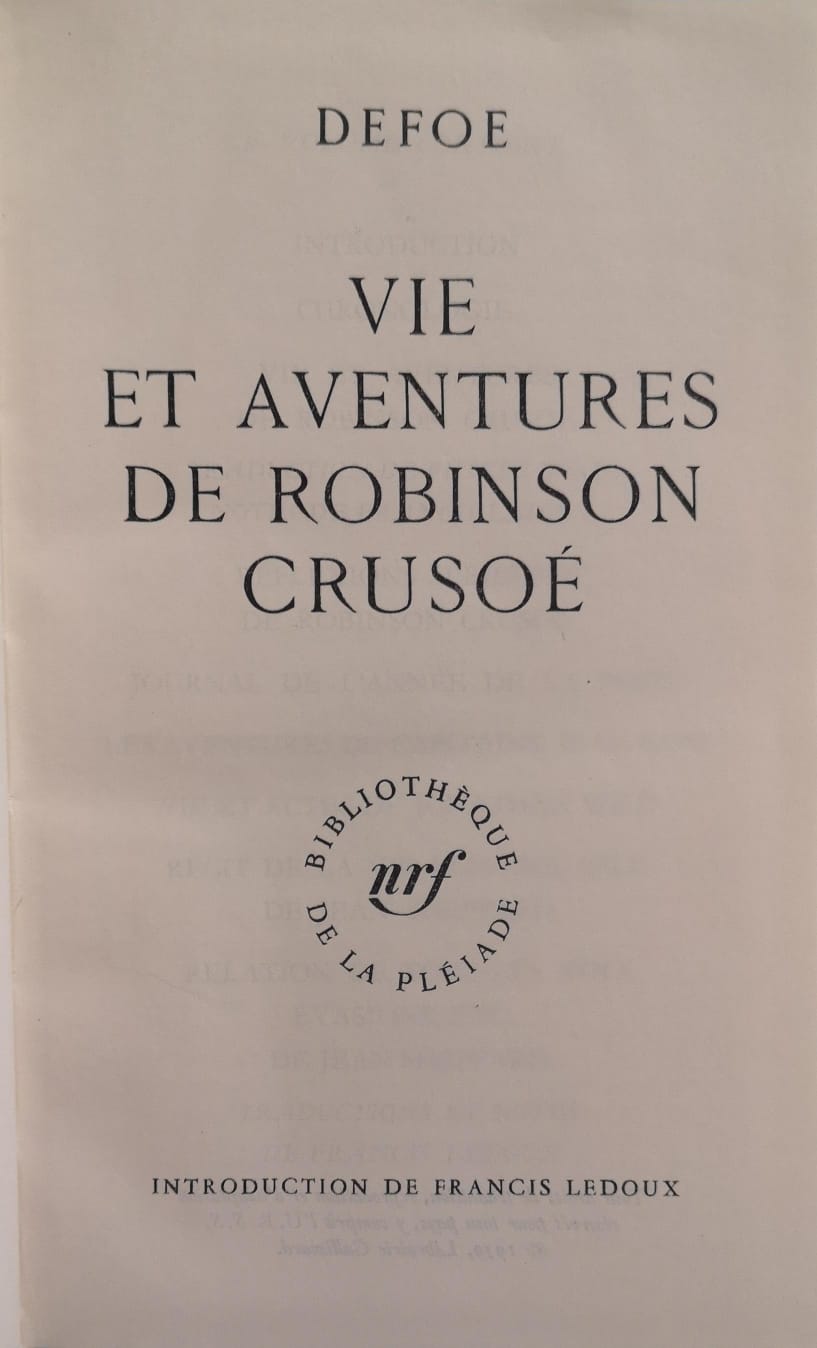 VIE ET AVENTURES DE ROBINSON CRUSOÉ.