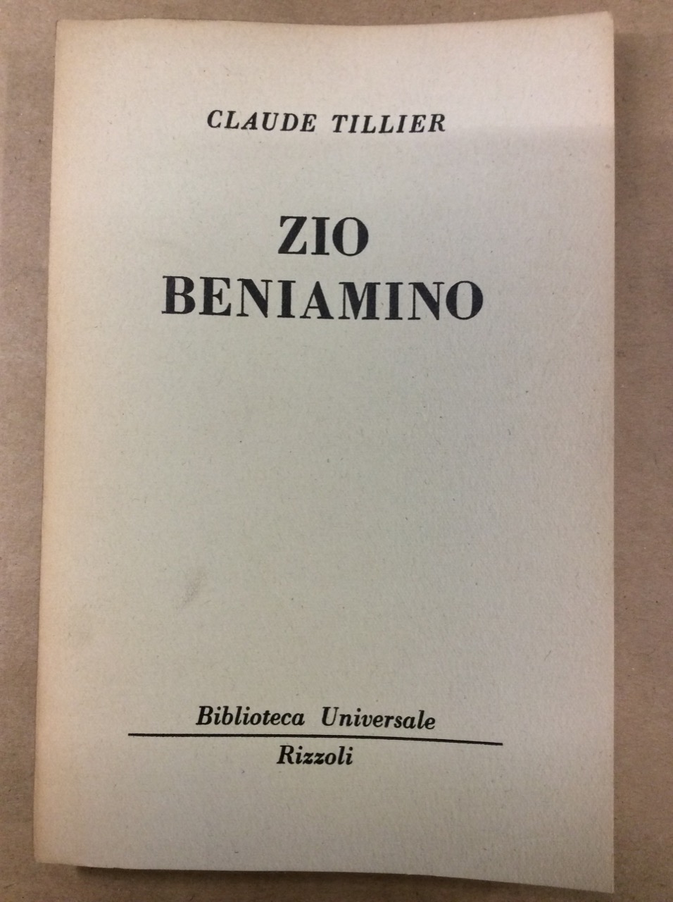 ZIO BENIAMINO.