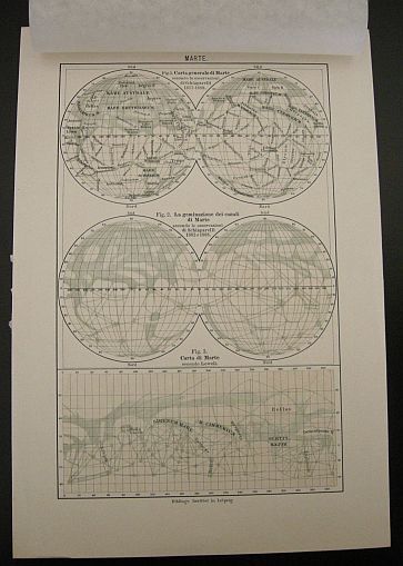 Marte. Tratto da "L'universo stellato. Trattato di astronomia popolare" del …
