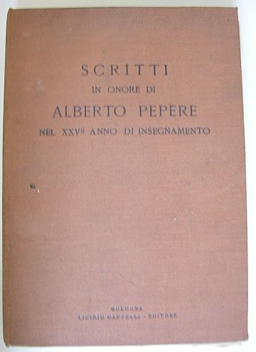 Scritti in onore di Alberto Pepere nel XXV anno di …