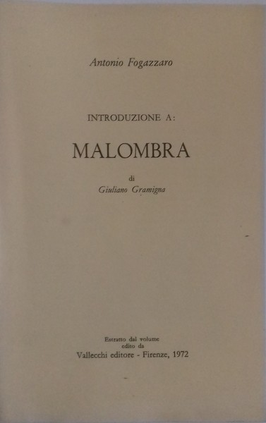 Introduzione a: Malombra di Antonio Fogazzaro